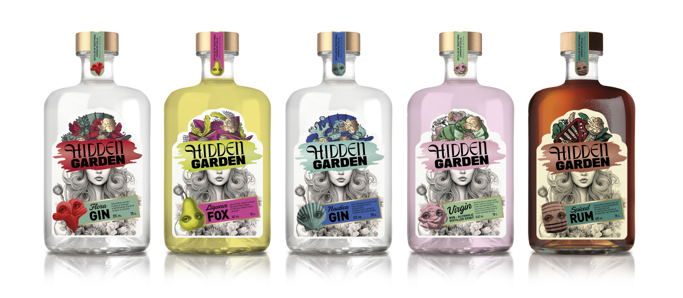 Hidden Garden — Flora Gin, Fox perenlikeur, Nautica Gin, VirGin en Rum